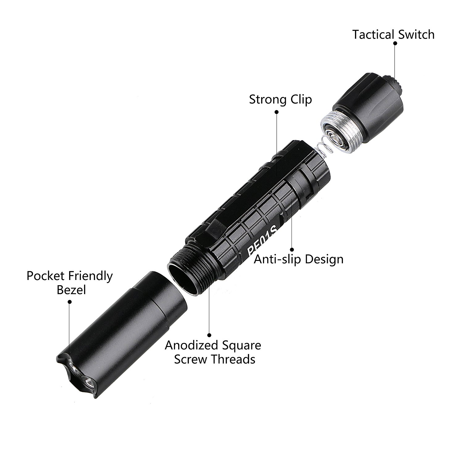 Thorfire Mini Flashlight PF01S Led Penlight 120 Lumen Super Bright EDC Pocke...